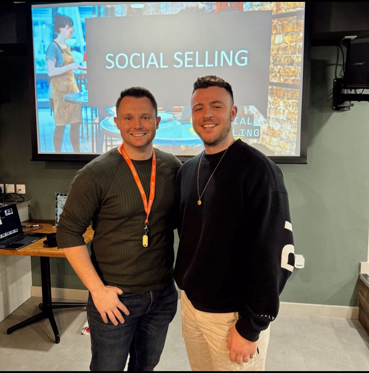 Chris Taylor with George Burns of Evolve Property Solutions
