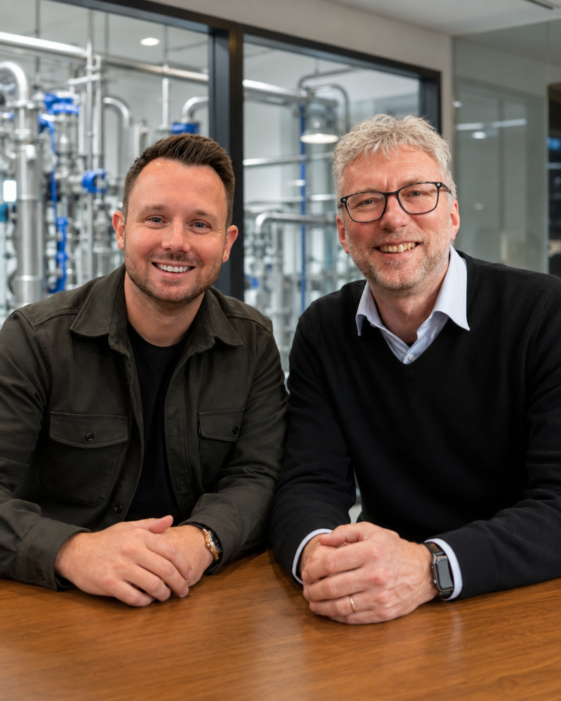 Chris Taylor with Peter Elgar of HPS Pigging Systems
